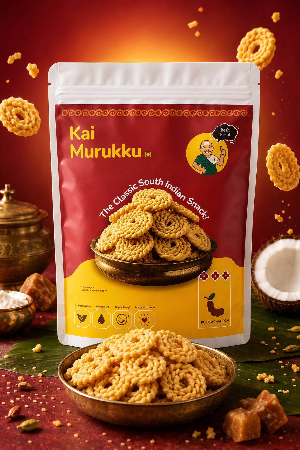 Thanjavur Kai murukku (Pure Coconut Oil) 200g