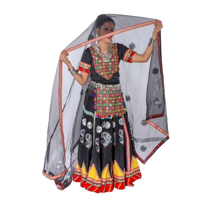 Kalbelia Dance Dress Black