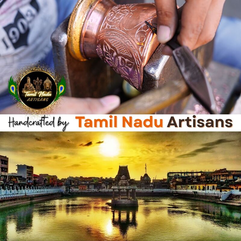 Pure Brass Om Vilakku | Handcrafted by Tamil Nadu Artisans | Spiritual Symbol Pooja Diya – 85 g