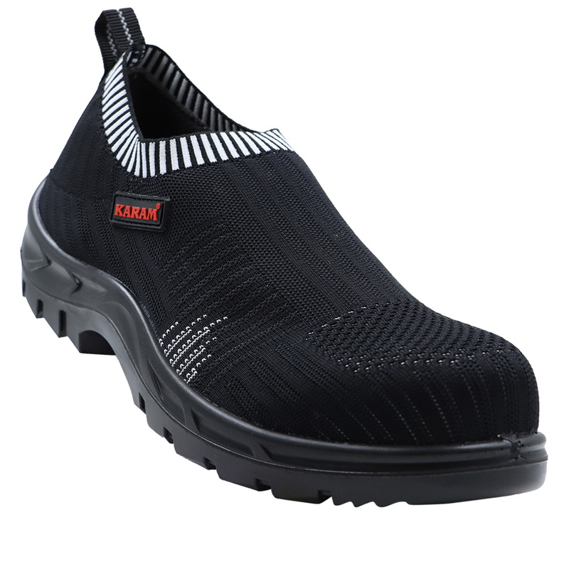 Karam FS-208 | Single Density | Flyknit Sporty | Composite Toe Fabric Safety Shoe | ISI Marked
