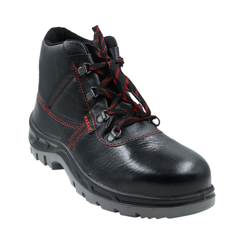 Karam FS21 | Safety Shoe | Steel Toe | GR Leather| Double Density | PU Sole | High Ankle