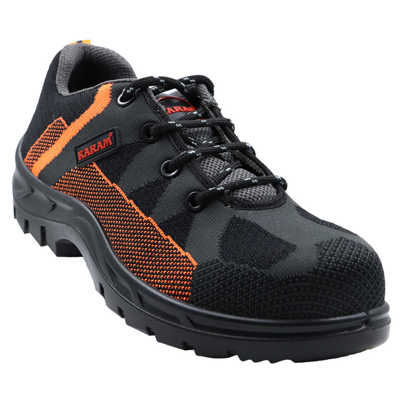 Karam FS-210 | Single Density | Flyknit Sporty | Composite Toe Fabric Safety Shoe | ISI Marked