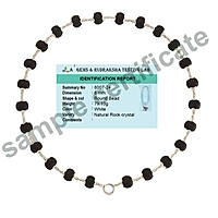Silver Capped Black Wooden Beads Mala with Rudraksha Pendant