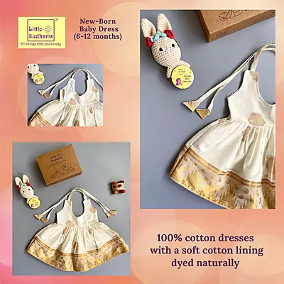 Newborn Baby Girl Cotton Dress (6-12 months) 6144