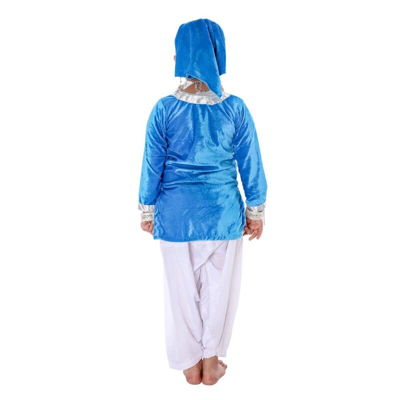 Kashmiri Dance Fancy Dress Blue & White