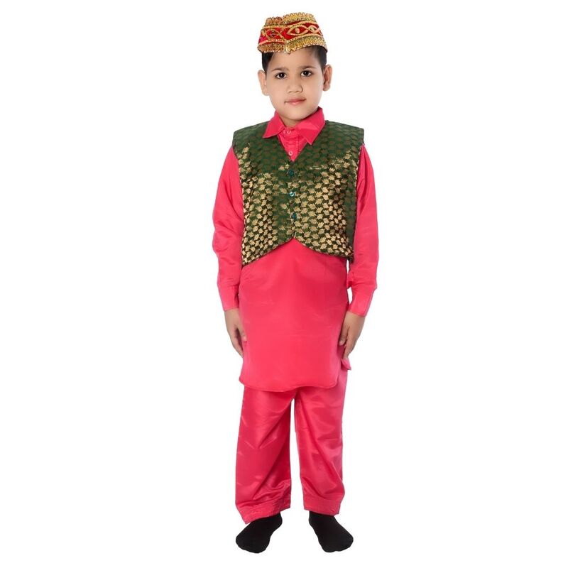 Kashmiri Traditional Dress For Boys With Cap