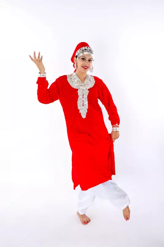 Kashmiri Rouf Dance Fancy Dress Costume For Girls
