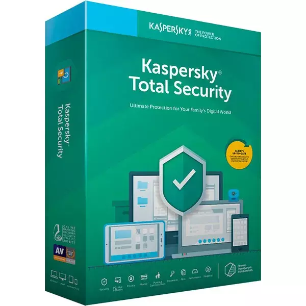 Kaspersky Total Security 3 User 1 Year Antivirus Software