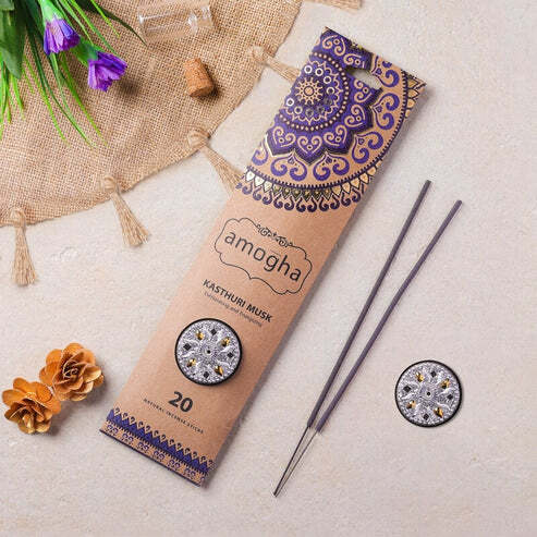 Iris Incense Sticks with Holder KASTURI MUSK