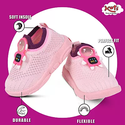 Kats Flykids Unisex Toddler Walking Slip on Trendy Casual Shoes with Musical Chu-Chu