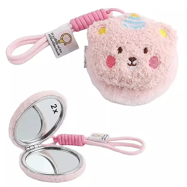 Kawaii Cute Bear Plush Cosmetic Mirror | Dual Side Pocket Mirror