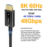 Kelingtone 8K HDMI 2.1 Fiber Optic Cable – Ultra High Speed | 8K UHD | Audio & Video