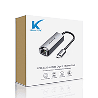 Kelingtone USB-C 3.0 to RJ45 Gigabit Ethernet Adapter – Fast Wired Network