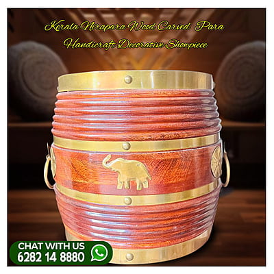 Kerala Nirapara Wood Carved Handicraft Decorative