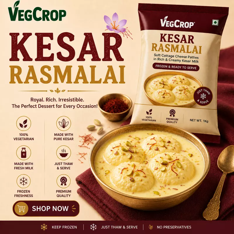 Frozen Centrifused Rasmalai Tikk 64 Pcs