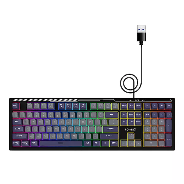 POWER X USB WIRED KEYBOARD MODEL- PWX-ULTRAKEYS 108 GRAY BLUE