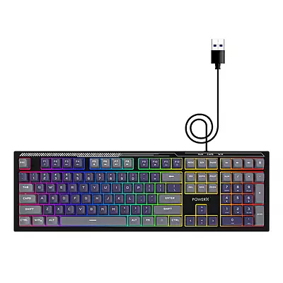 POWER X USB WIRED KEYBOARD MODEL- PWX-ULTRAKEYS 108 GRAY BLUE