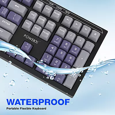 POWER X USB WIRED KEYBOARD MODEL- PWX-ULTRAKEYS 108 GRAY BLUE