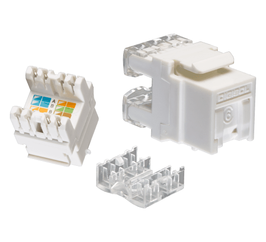 Digisol Channel SCS Keystone Jack, Cat6 UTP, White Collapsable Door