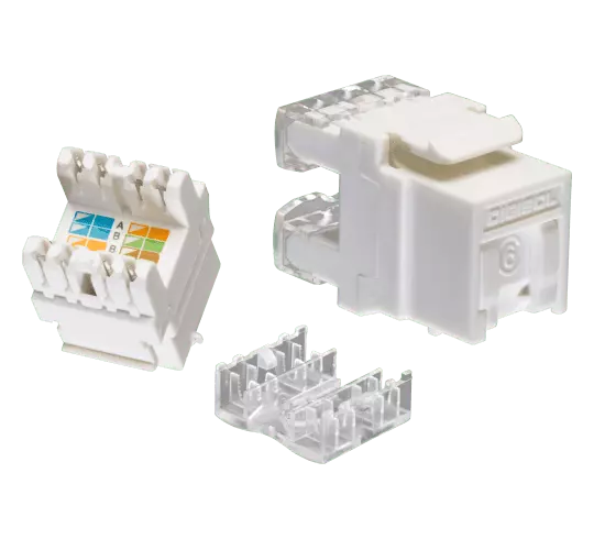 Digisol Channel SCS Keystone Jack, Cat6 UTP, White Collapsable Door
