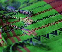 Khaadi Embroidered Parrot Green Saree with BP