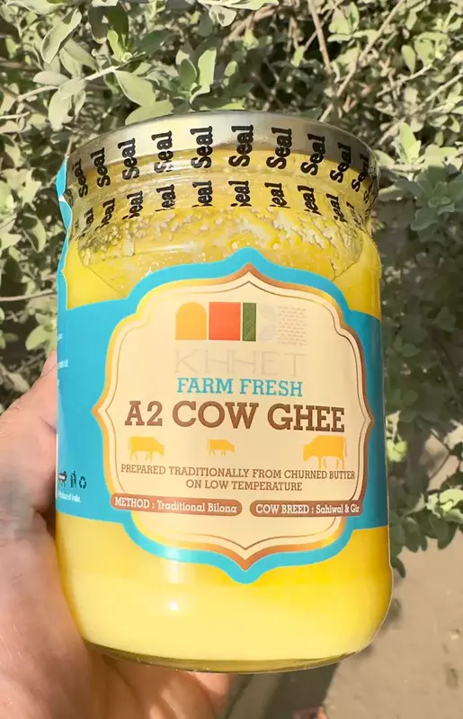 Farm Fresh Bilona A2 Cow Ghee 1 Ltr - Khhet