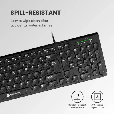 Portronics KI-PAD 2  Wired Keyboard with Gaming Mode, 104 Keys, 1.5M Cable, Ergonomic Keys, Plug  & Play (Black) Portronics KI-PAD 2  Wired Keyboard with Gaming Mode, 104 Keys, 1.5M Cable, Ergonomic Keys, Plug  & Play (Black)