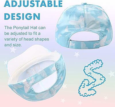 Kids Baseball Cap with Sequined Butterfly Applique | Adjustable Sun Hat for Sports & Picnics