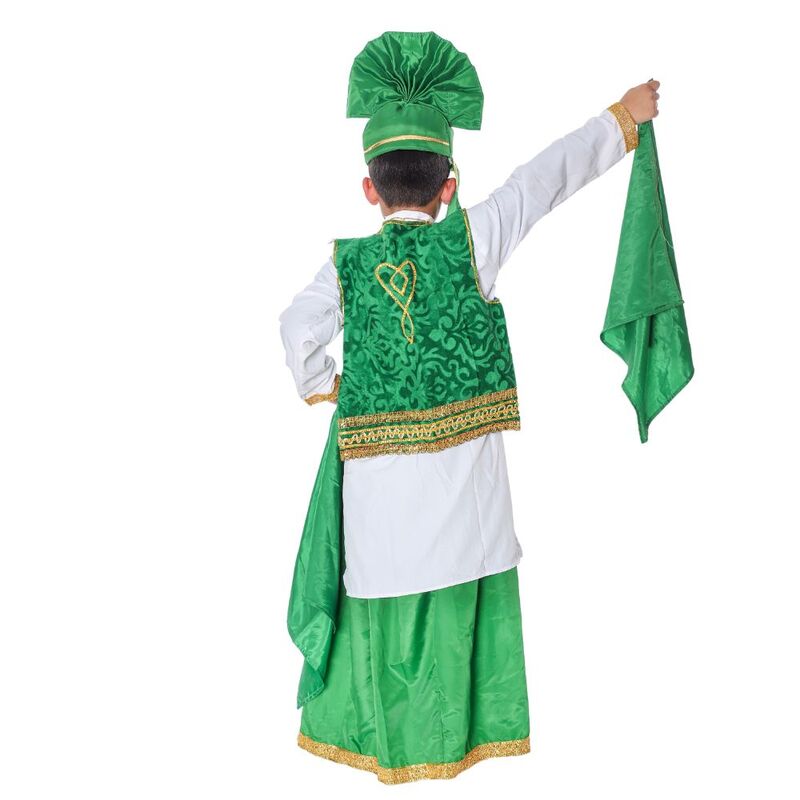 Kids Bhangra Dance Dress Green & White