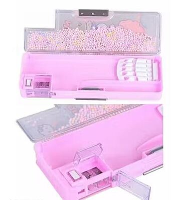 Kids Magnetic Pencil Case with 2 Sharpener Heads