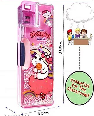 Kids Magnetic Pencil Case with 2 Sharpener Heads