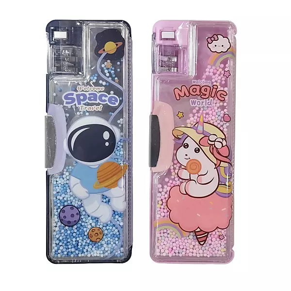 Kids Magnetic Pencil Case with 2 Sharpener Heads