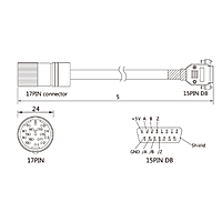 Detailed view of Kinco ENCCF-05-FC0 Encoder Cable for efficient automation.