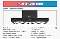 Kitchen Hood Elica 60 Ismart _BF_ NAC Touch MS 0000 … Black Nero Spot LTW H6 Kitchen Hood Elica 60 Ismart _BF_ NAC Touch MS 0000 … Black Nero Spot LTW H6