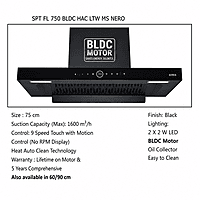 Kitchen Hood Elica 75 SPT__ _FL_ HAC Touch MS 0750 ____-1600 BK Nero LTW BLDC Pro Plus