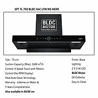 Kitchen Hood Elica 75 SPT__ _FL_ HAC Touch MS 0750 ____-1600 BK Nero LTW BLDC Pro Plus