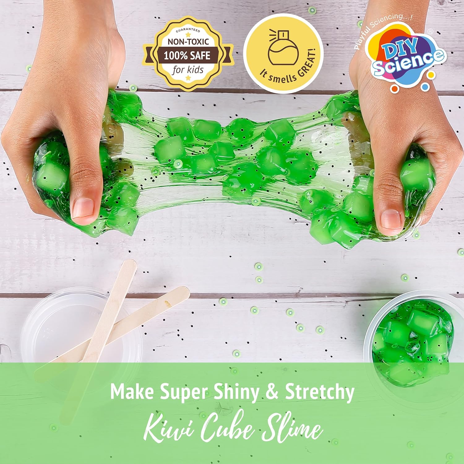 Kiwi cube slime