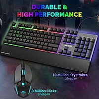 ANT ESPORTS KM550 Gaming Keyboard & Mouse Combo – RGB  3600 DPI Mouse  USB Wired