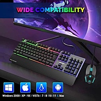 Ant Esports KM550 Gaming Keyboard & Mouse Combo – Rainbow Backlit | USB | 1 Year Warranty