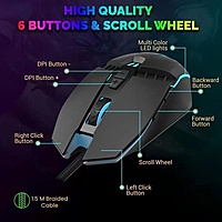 Ant Esports KM550 Gaming Keyboard & Mouse Combo – Rainbow Backlit | USB | 1 Year Warranty