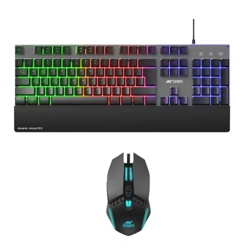 Ant Esports KM550 Gaming Keyboard & Mouse Combo – Rainbow Backlit | USB | 1 Year Warranty