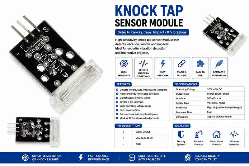 Knock Tap Sensor Module