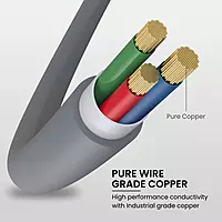 Portronics Konnect G1 Desktop Power Cable – 1.5m, Grey. Durable and flexible, this power cable ensures reliable connectivity for your devices. Perfect for home or office use, it keeps your setup tidy.