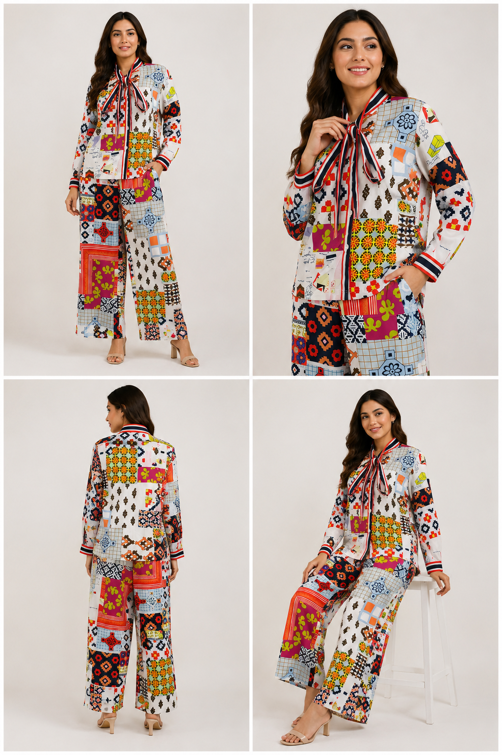 Korean Special digital design colourful soft cordset