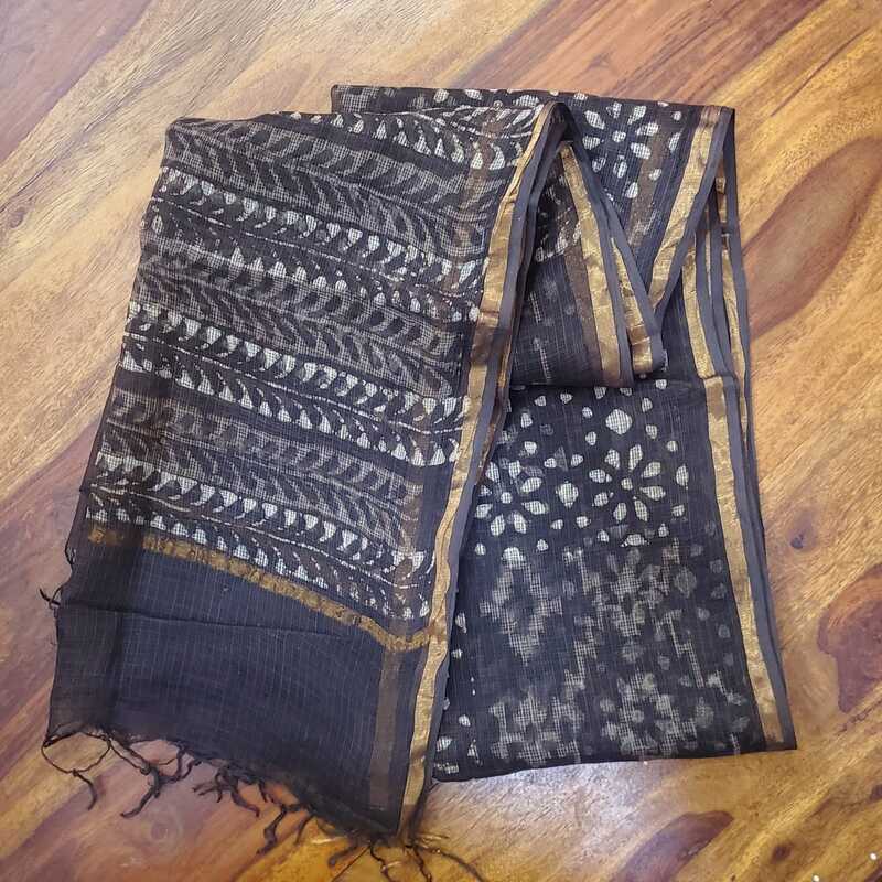 Cotton Kota Doria Dabu Dupatta #1