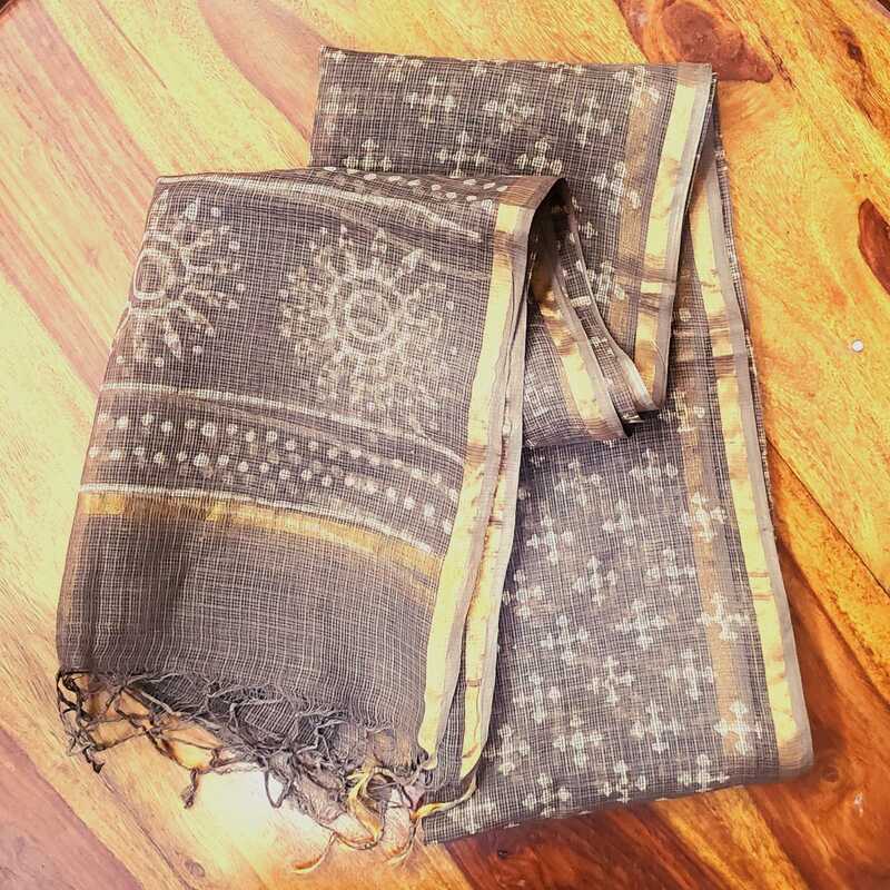Cotton Kota Doria Dabu Dupatta #4