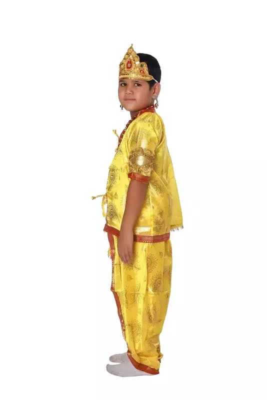 Krishna Fancy Dress Costume Japanese Satin Krishna Fancy Dress Costume Japanese Satin