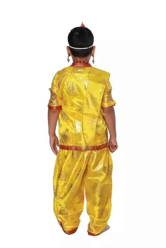 Krishna Fancy Dress Costume Japanese Satin Krishna Fancy Dress Costume Japanese Satin