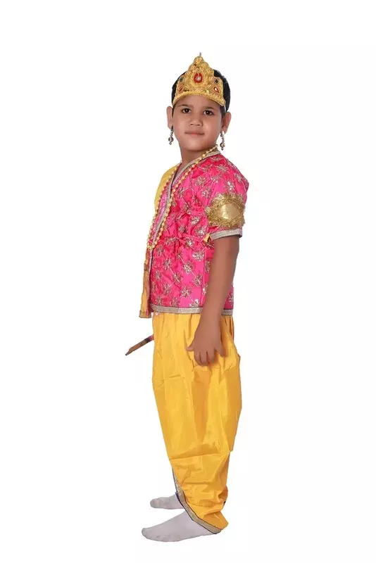 Krishna Fancy Dress Yellow And Pink
