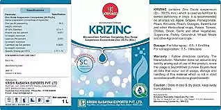 Krizinc (Zinc Oxide Suspension Concentrate 39.5 %)-(Krishi Rasayan)